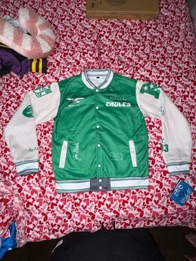 Philadelphia Eagles Green & White Varsity Jacket
